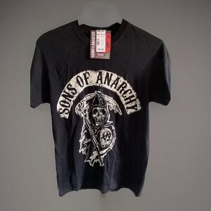 NWT Sons Of Anarchy TV Show Logo T-Shirt Size Small black logo graphic print